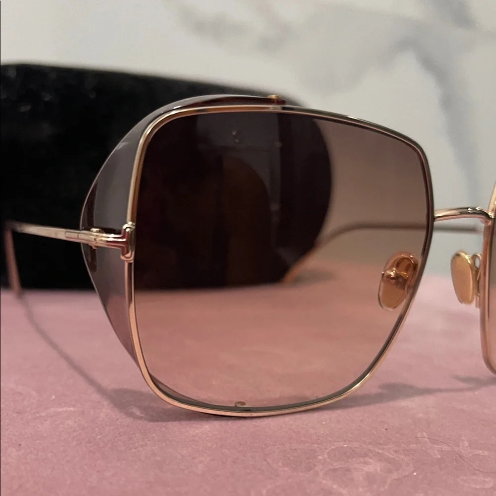 Tom Ford Rose Gold Square Sunglasses